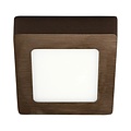 Fantasia FLUKE square ceiling light in brushed bronze, 12 cm, 6W LED, 3000K warm white light
