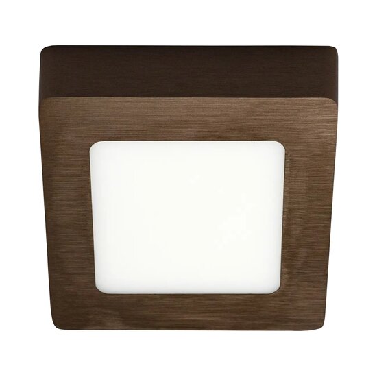 Fantasia FLUKE square ceiling light in brushed bronze, 12 cm, 6W LED, 3000K warm white light
