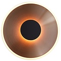 Fantasia ENSO LED wandlamp, Ø50 cm, geborsteld aluminium zwart / brons, 2700K warm wit