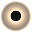 Fantasia ENSO LED wall light, Ø50 cm, sanded aluminium black/grey, 2700K warm white