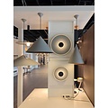 Fantasia ENSO LED wall light, Ø50 cm, sanded aluminium black/grey, 2700K warm white