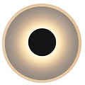 Fantasia ENSO LED wandlamp, Ø35 cm, geborsteld aluminium zwart / grijs, 2700K warm wit