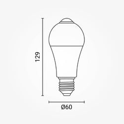 LED Bulb 7W E27 With PIR Motion Sensor