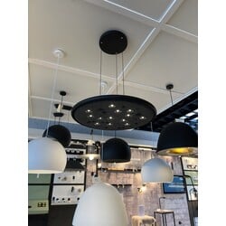 SEROX round pendant light Ø700mm black felt LED 26W