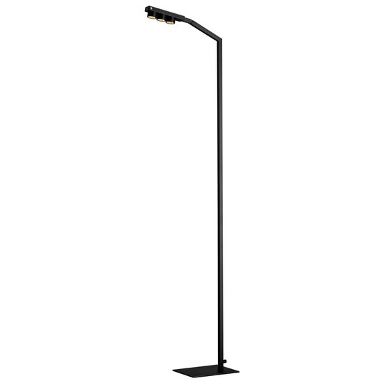 Fantasia Jutai lampadaire en aluminium noir, source LED orientable 10,4 W, variable avec variateur inclus, hauteur 1372 mm