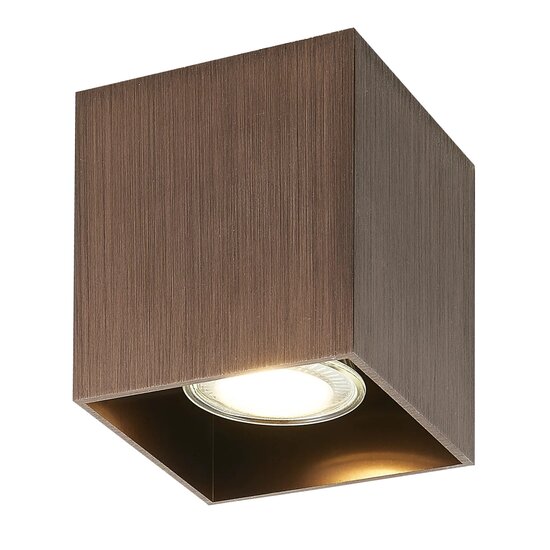 Fantasia BABAR eckige Deckenleuchte, gebürstetes Bronze, 1x GU10 exkl. (max 50W), IP20