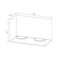 Fantasia Babar Deckenleuchte, eckig, gebürstet gold, 2x GU10 (exkl., max. 50W), 165 x 82,5 x 95 mm, IP20
