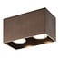 Fantasia BABAR plafonnier carré bronze brossé, 2x GU10 excl. (max 50W), IP20, 220-240V