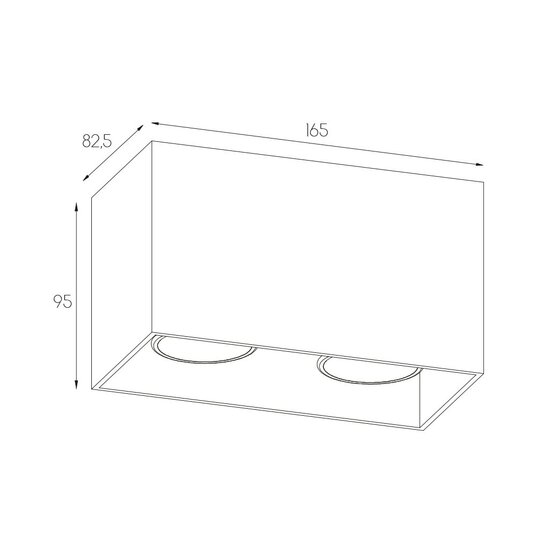 Fantasia BABAR eckige Deckenleuchte, gebürstete Bronze, 2x GU10 excl. (max. 50W), IP20, 220-240V