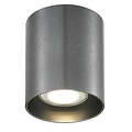 Fantasia Babar ceiling light in brushed steel, round design, Ø80 x 95 mm, for 1x GU10 (excl. light source, max. 50W).