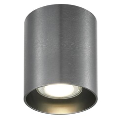Babar Deckenleuchte gebürsteter Stahl, rund, GU10 (exkl. Lampe)