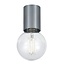 Fantasia BABU plafondlamp geborsteld staal, Ø56x90 mm, 1x E27 fitting (lichtbron niet inbegrepen), IP20, 220-240V