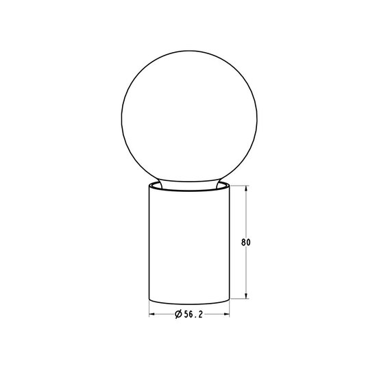 Fantasia BABU lampe de table en acier brossé, Ø56 x 80 mm, culot E27, ampoule non incluse, IP20