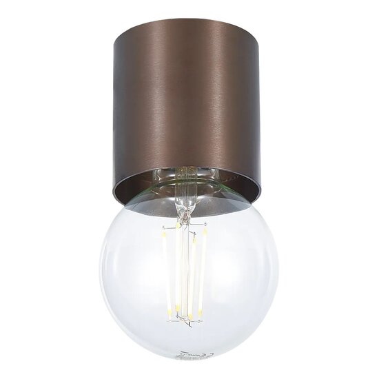Fantasia BABU plafón bronce cepillado, Ø80 x 84 mm, portalámparas E27 sin bombilla, IP20, 220-240V