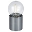 Fantasia BABU Tischlampe aus gebürstetem Stahl, Ø80x84 mm, E27-Fassung max 40W, IP20, Leuchtmittel nicht enthalten