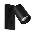 Fantasia Taboo Wandleuchte GU10 (excl.), schwarz, schwenkbar, IP20, Aluminiumgehäuse mit Schalter