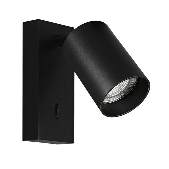 Fantasia Taboo wall light GU10 (excl.), black, adjustable head, IP20, aluminium housing with switch