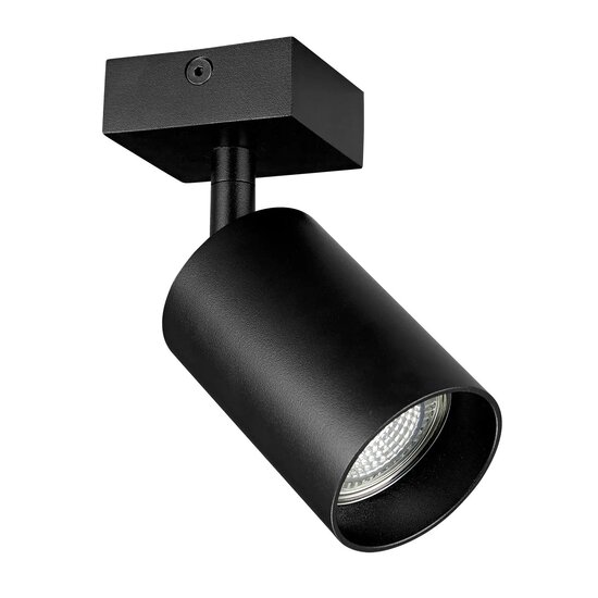 Fantasia Taboo GU10 surface-mounted spotlight, 1 light, black aluminium, adjustable head, IP20, bulb not included, 60x145mm