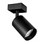 Fantasia Taboo foco de superficie GU10, 1 punto de luz, aluminio negro, orientable, IP20, bombilla no incluida, 60x145mm