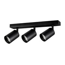 TABOO 3-lichts GU10 opbouwspot zwart richtbaar