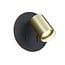Fantasia DUSK aplique de pared GU10 (excl.), negro con oro cepillado, aluminio, IP20, 151 mm de ancho