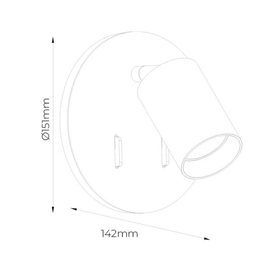 Fantasia DUSK applique murale GU10 (excl.), noir et or brossé, aluminium, IP20, largeur 151 mm