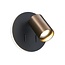 Fantasia Dusk wall light in black and brushed bronze, GU10 socket (excl.) plus integrated LED 5.5W 2700K
