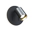 Fantasia Dusk wall light in black and brushed steel, GU10 socket (excl.) plus integrated LED 5.5W 2700K