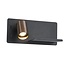 Fantasia Dusk aplique de pared (izquierdo) con puerto USB, foco LED orientable 7W 2700K, portalámparas GU10 excl., negro y bronce cepillado