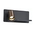 Fantasia Dusk wandlamp (links) met USB-poort, richtbare LED-spot 7W 2700K, GU10-fitting excl., zwart en geborsteld brons