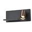 Fantasia DUSK Wandleuchte rechts, USB-Ladeanschluss, GU10-Fassung (Leuchtmittel excl., geeignet bis 7W 2700K), schwarz mit gebürstetem Bronze, 300x115mm