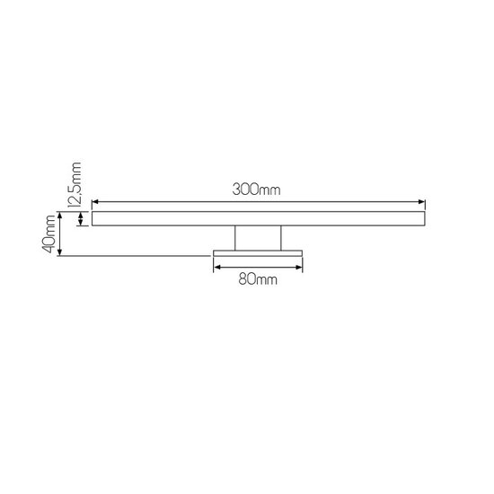 Fantasia Evia Spiegelleuchte in Chrom, IP44 badezimmertauglich, integrierte LED 5W, 2700K warmweiß, 415 Lumen