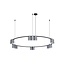 Fantasia ISE ronde hanglamp met 15x GU10 fitting (excl. lichtbron), Ø100cm, aluminium, zwart met geborsteld staal, IP20