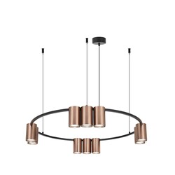 ISE pendant light 10x GU10 Ø600mm bronze/black