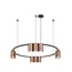 Fantasia ISE hanglamp met 10x GU10 fitting (excl. lichtbron), Ø600mm, geborsteld brons en zwart aluminium