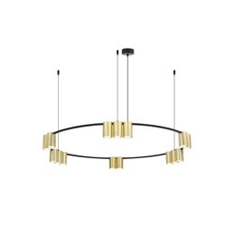 ISE hanglamp 15-lichts GU10 Ø100 cm geborsteld goud/zwart