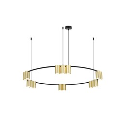 ISE pendant light 15-light GU10 Ø100cm brushed gold/black