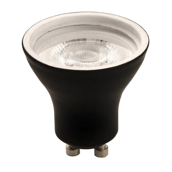 Fantasia Deep Deco Base GU10 LED lamp 8W 2700K, zwart, dimbaar, 700 lumen warm wit
