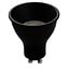 Fantasia Deep Deco Base, ampoule LED GU10, 8W, 700 lumens, 2700K blanc chaud, dimmable, base céramique noire avec anneau