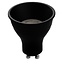 Fantasia Deep Deco Base GU10 LED Lampe, 8W, 700 Lumen, 2700K warmweiß, dimmbar, schwarzer Keramiksockel mit Ring