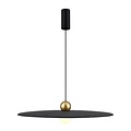 Fantasia JUTTU LED pendant light Ø600mm, felt, 8W, 2700K warm white, dimmable, dark grey/light grey