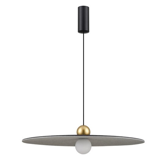 Fantasia JUTTU LED pendant light Ø600mm, felt, 8W, 2700K warm white, dimmable, dark grey/light grey