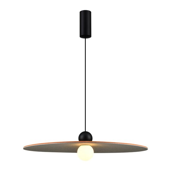 Fantasia JUTTU LED pendant light Ø600mm, 8W dimmable, 2700K warm white light, felt (rPET) shade brown/grey, IP20