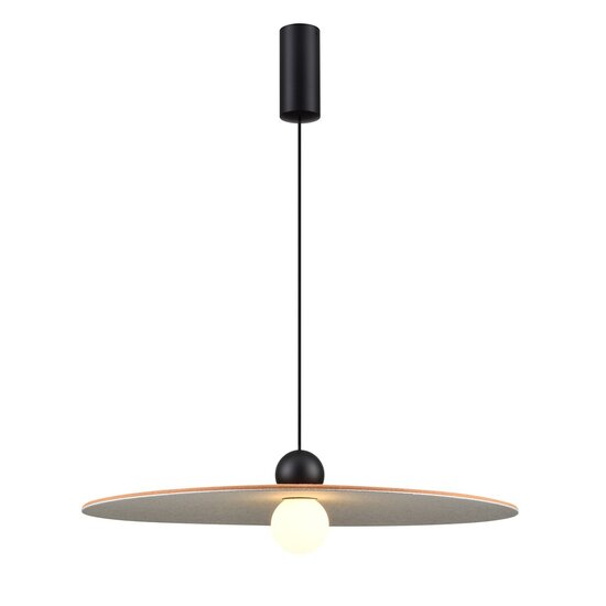 Fantasia JUTTU LED pendant light Ø600mm, 8W dimmable, 2700K warm white light, felt (rPET) shade brown/grey, IP20