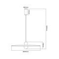 Fantasia JUTTU LED hanglamp Ø600mm, 8W dimbaar, 2700K warm wit licht, kap in vilt (rPET) bruin/grijs, IP20