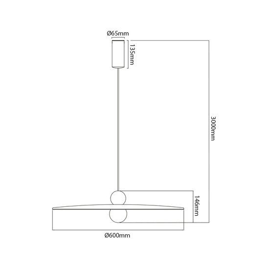Fantasia JUTTU LED hanglamp Ø600mm, 8W dimbaar, 2700K warm wit licht, kap in vilt (rPET) bruin/grijs, IP20