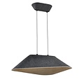 Fantasia ITZU LED hanglamp 550x550mm, vilt donkergrijs/lichtgrijs, dimbaar, 2700K warm wit, 8,7W