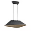 Fantasia ITZU LED hanglamp 550x550mm, vilt donkergrijs/lichtgrijs, dimbaar, 2700K warm wit, 8,7W