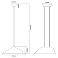Fantasia ITZU LED pendant light 550x550mm, felt dark grey/light grey, dimmable, 2700K warm white, 8.7W