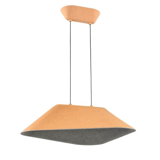Fantasia ITZU LED pendant light Ø550mm, 8.7W dimmable, 2700K warm white, felt brown/grey, IP20